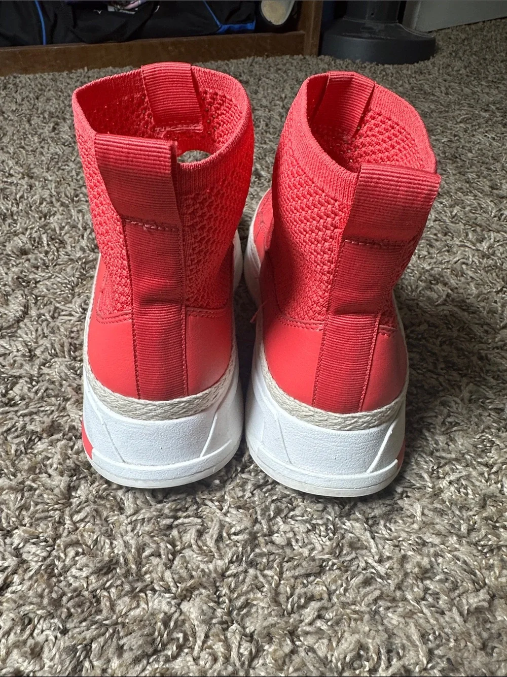 FitFlop High Top Mary Jane Pink Knit Espadrille Slip-On Wimen’s Size 8.5